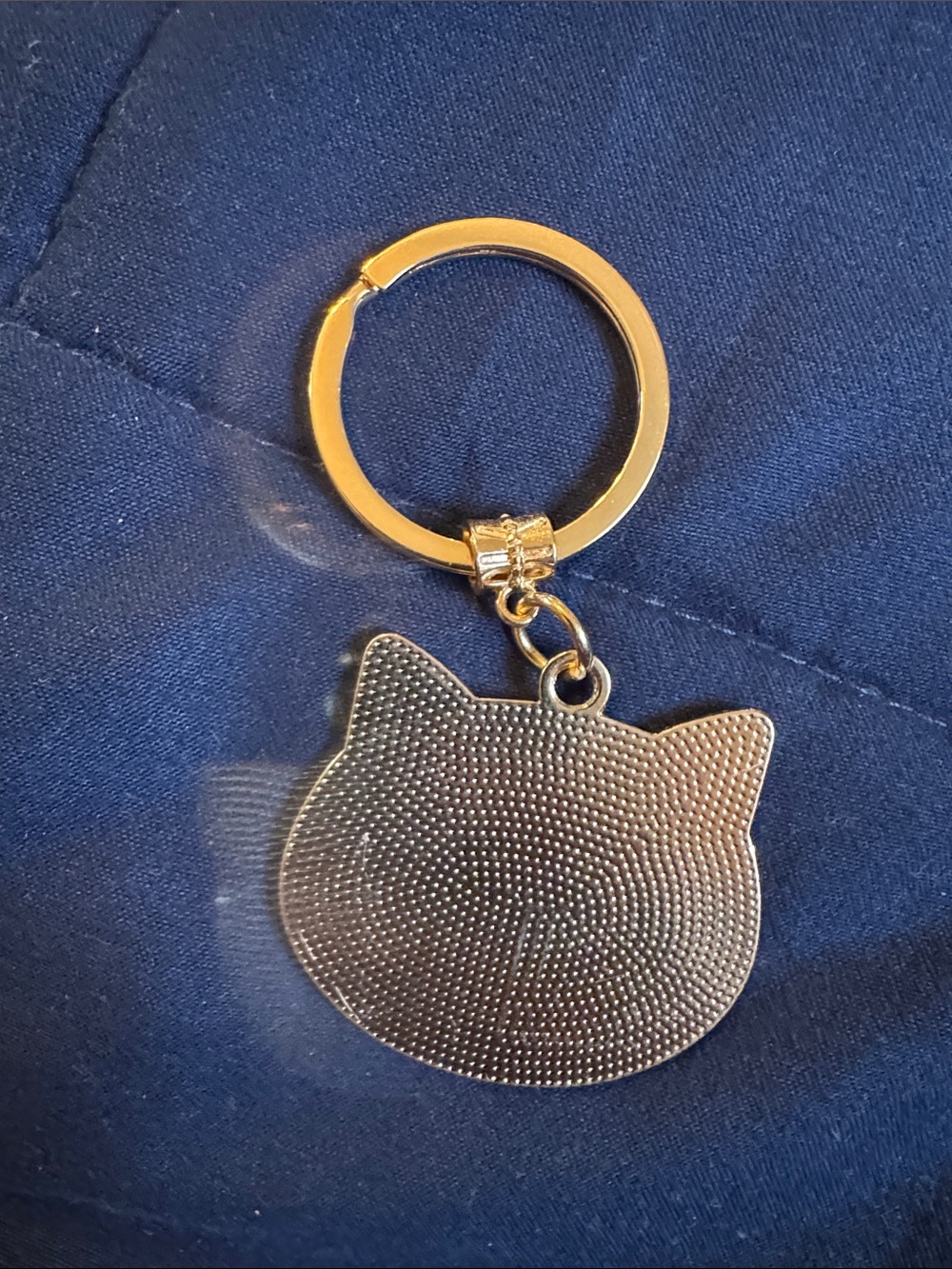 Black Cat Key & Card Holder Charm - Gold Trim - Picture 5 of 5